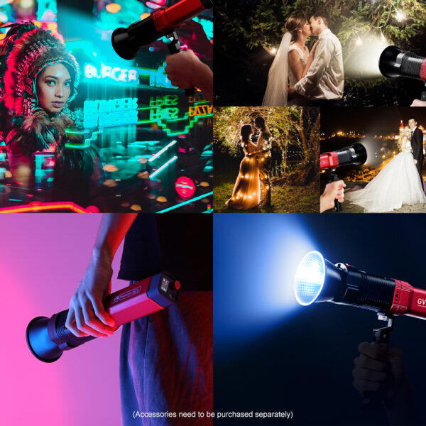GVM-PD60C Built-in Battery Model 60W Flashlight (RGB) - 图片 15
