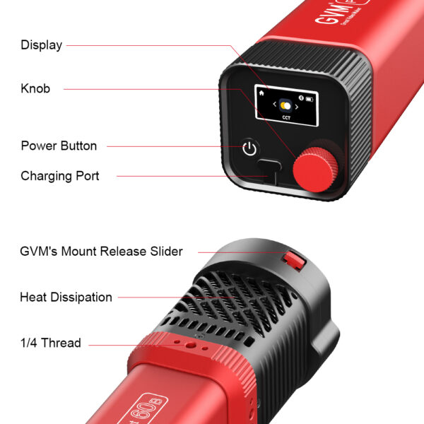 GVM-PD60B Built-in battery model (60W dual color temperature) 3-light set - 图片 17