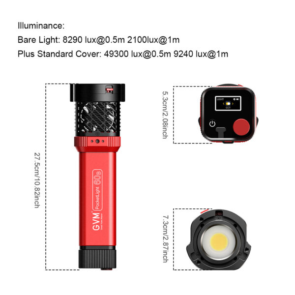 GVM-PD60B Built-in battery model (60W dual color temperature) 3-light set - 图片 9