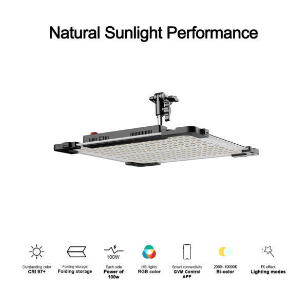 GVM B100C 100W RGB&Bi-Color Flexible LED Light - 图片 4