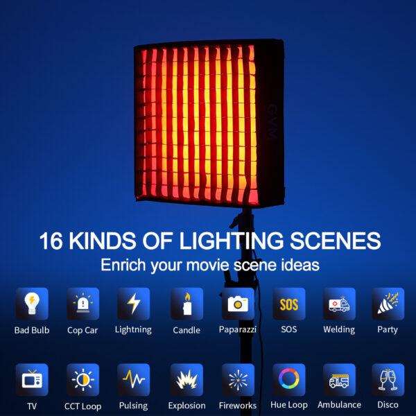 GVM B100C 100W RGB&Bi-Color Flexible LED Light - 图片 6