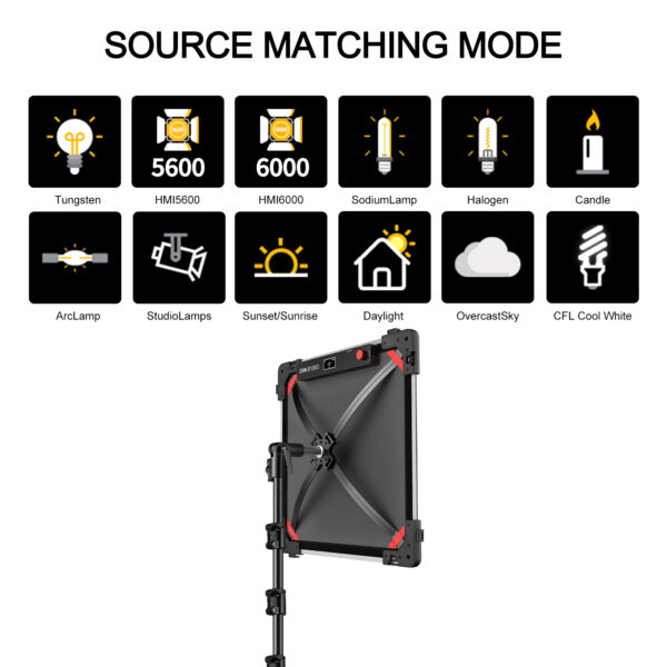 GVM B100C 100W RGB&Bi-Color Flexible LED Light - 图片 8