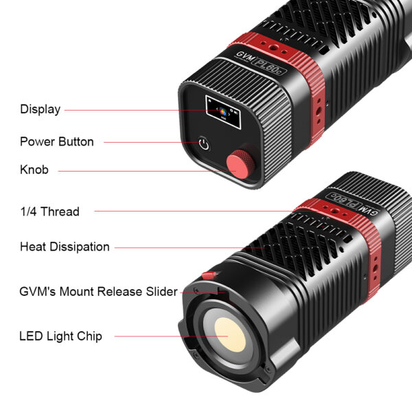 GVM-PL60C External 60W RGB Flashlight - Image 11