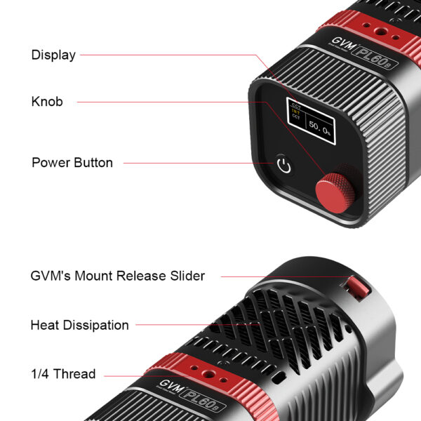GVM-PL60B External model 60W flashlight light (dual color temperature) - Image 15