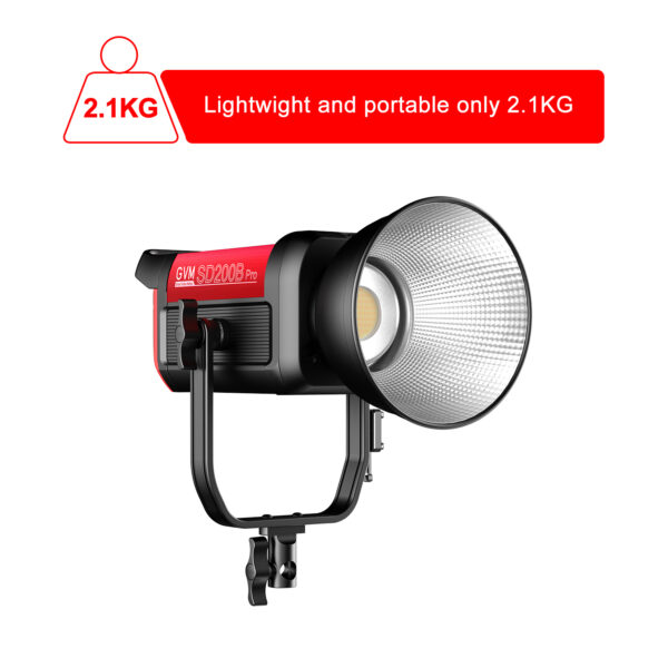 GVM PRO-SD200B 200W Bi-Color Monolight(V-mount && Mesh Bluetooth) - 图片 5