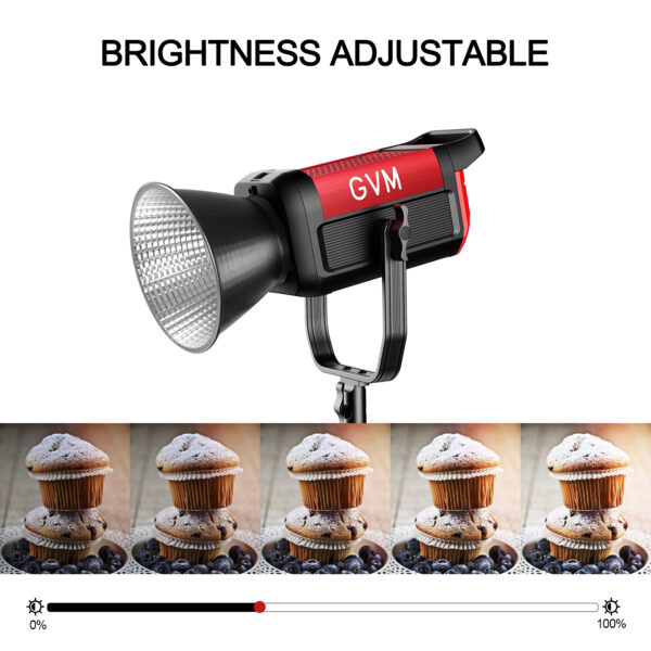 GVM PRO-SD300B 300W Bi-Color Monolight(V-mount & Mesh Bluetooth) - 图片 18