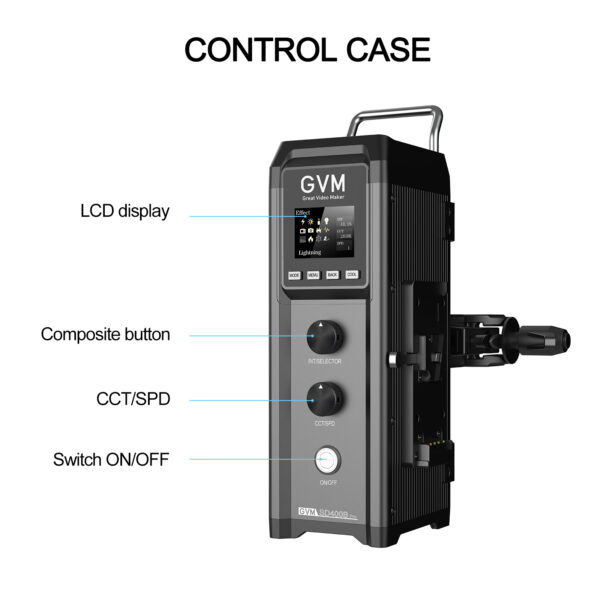 GVM PRO-SD400B 400W Bi-Color Monolight(V-mount && Mesh Bluetooth) - Image 16