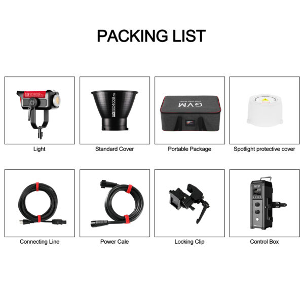 GVM PRO-SD400B 400W Bi-Color Monolight(V-mount && Mesh Bluetooth) - Image 12