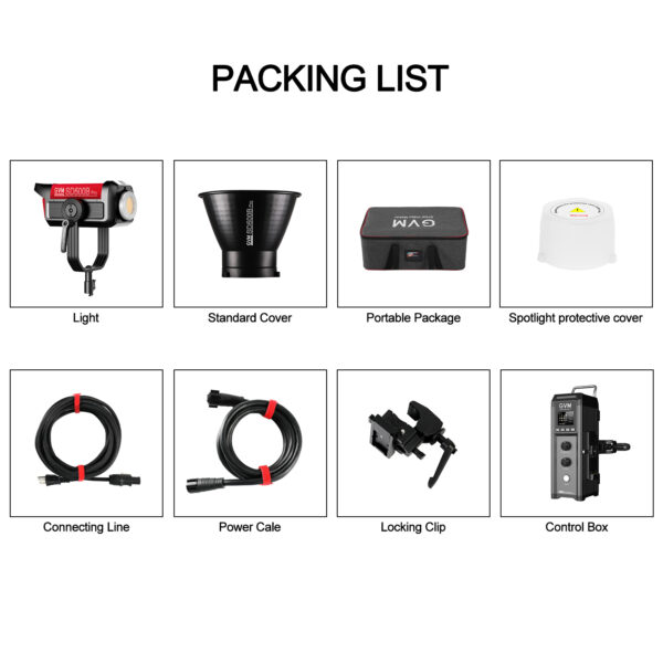 GVM PRO-SD500B 500W Bi-Color Monolight(V-mount && Mesh Bluetooth) - Image 14