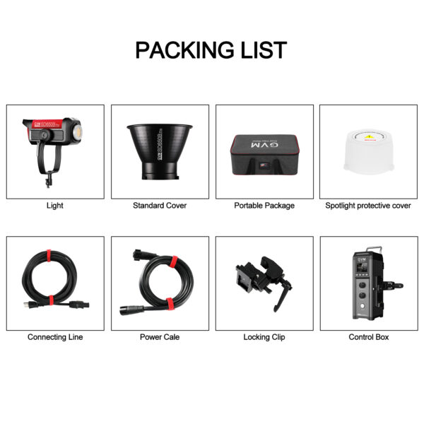 GVM PRO-SD650B 650W Bi-Color Monolight(V-mount && Mesh Bluetooth) - 图片 15