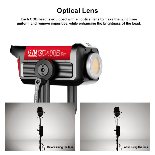 GVM PRO-SD400B 400W Bi-Color Monolight(V-mount && Mesh Bluetooth) - Image 19