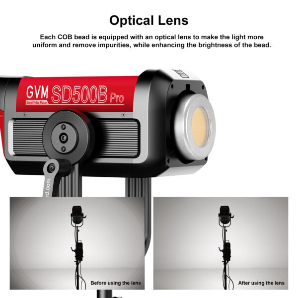 GVM PRO-SD500B 500W Bi-Color Monolight(V-mount && Mesh Bluetooth) - Image 20