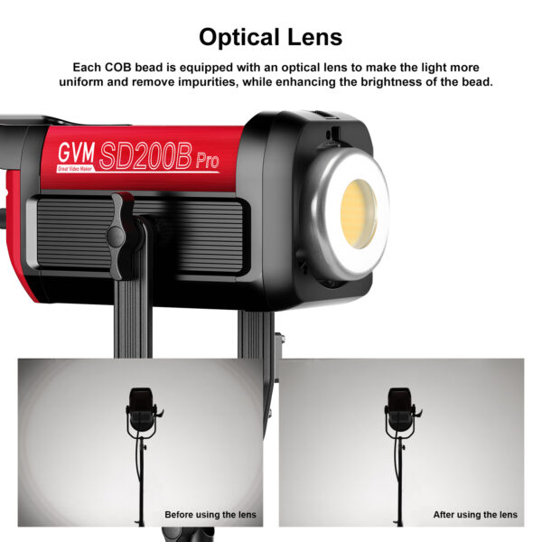 GVM PRO-SD200B 200W Bi-Color Monolight(V-mount && Mesh Bluetooth) - 图片 20