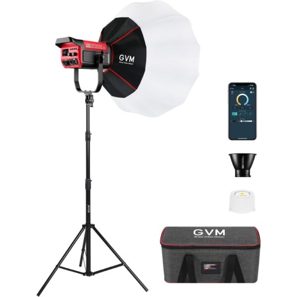 GVM PRO-SD200B 200W Bi-Color Monolight With Lantern Softbox