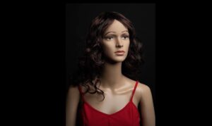 Example of a portrait illuminated by continuous studio lighting
