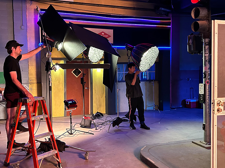 Creative lighting possibilities with professional RGB light