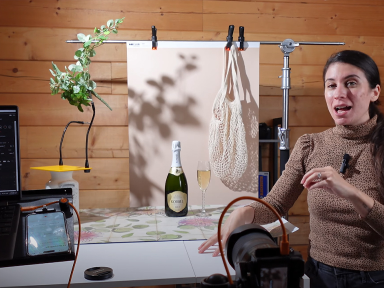 Choosing the Best Studio Lighting Kits for Product Photography at Home 1 Overview of a home studio corner setup with a complete studio lighting kit for product photography